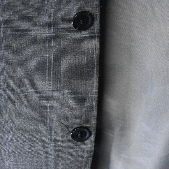 Made Cam Newton 44L Gray Plaid 2Btn Suit Jacket Blazer Sport Coat - Picture 2 of 10